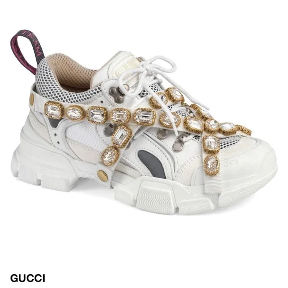 Gucci Journey Jewel Embellished Sneakers.